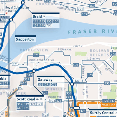 Avenza Systems Inc. Metro Vancouver Transit digital map