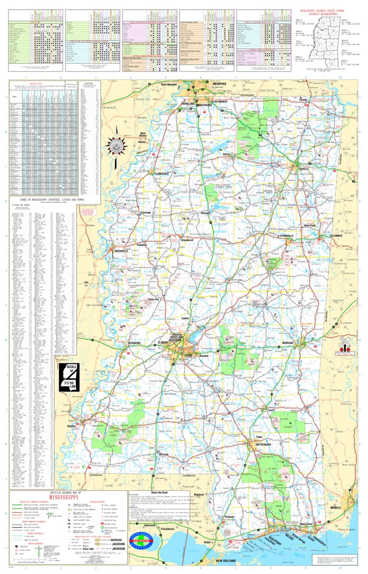Mississippi Highways Map by Avenza Systems Inc. | Avenza Maps