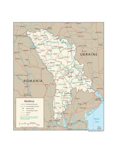Avenza Systems Inc. Moldova Transportation digital map