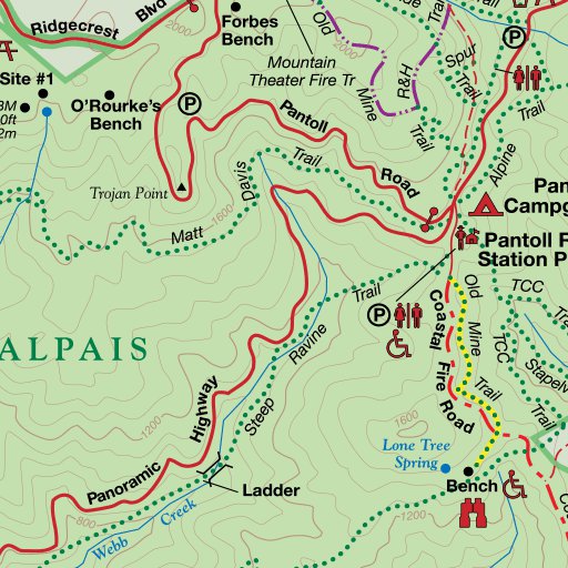 Mount Tamalpais State Park Map By Avenza Systems Inc Avenza Maps Avenza Systems Inc Mount Tamalpais State Park Digital Map 