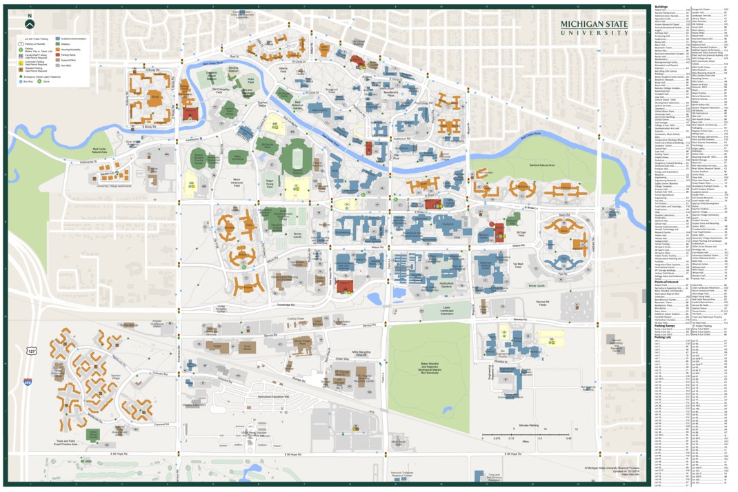 MSU Main Campus Map by Avenza Systems Inc. | Avenza Maps