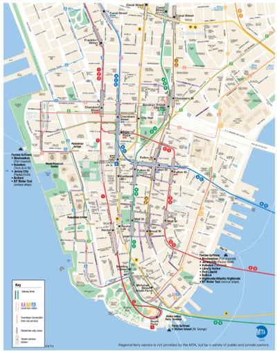 Avenza Systems Inc. MTA Lower Manhattan Transit digital map