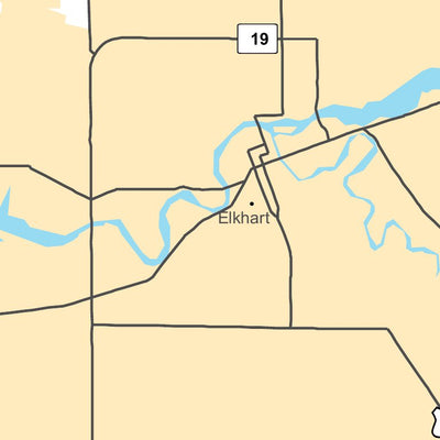 Avenza Systems Inc. National Highway System: Elkhart, IN digital map