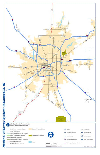 Avenza Systems Inc. National Highway System: Indianapolis, IN digital map