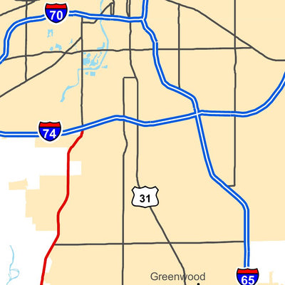 Avenza Systems Inc. National Highway System: Indianapolis, IN digital map
