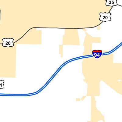 Avenza Systems Inc. National Highway System: Michigan City, IN digital map