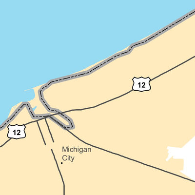 Avenza Systems Inc. National Highway System: Michigan City, IN digital map