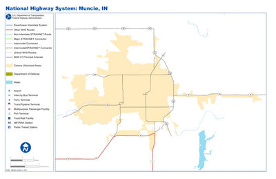 Avenza Systems Inc. National Highway System: Muncie, IN digital map