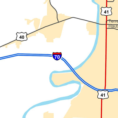 Avenza Systems Inc. National Highway System: Terre Haute, IN digital map