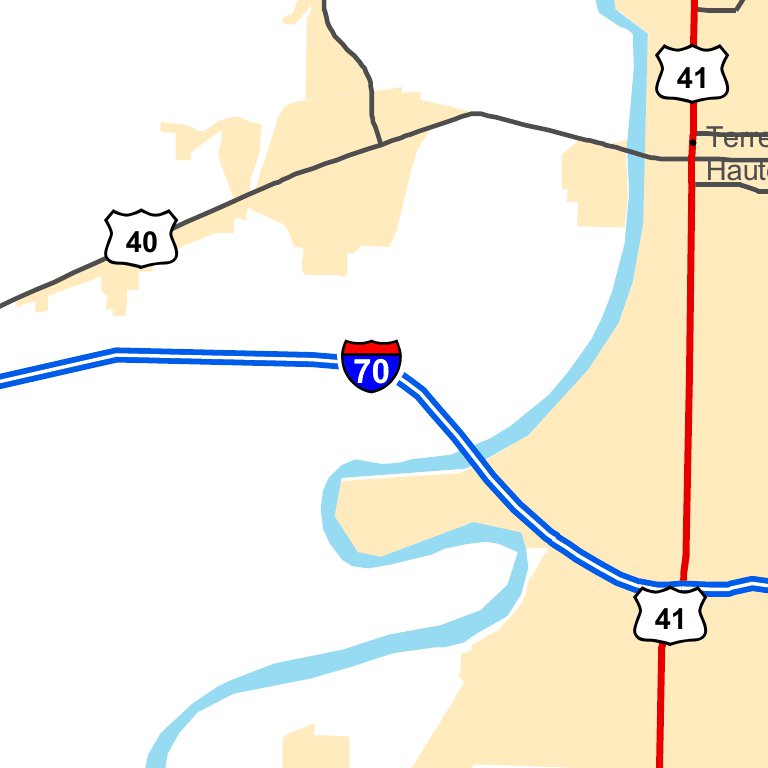 National Highway System Terre Haute In Map By Avenza Systems Inc Avenza Maps 2545