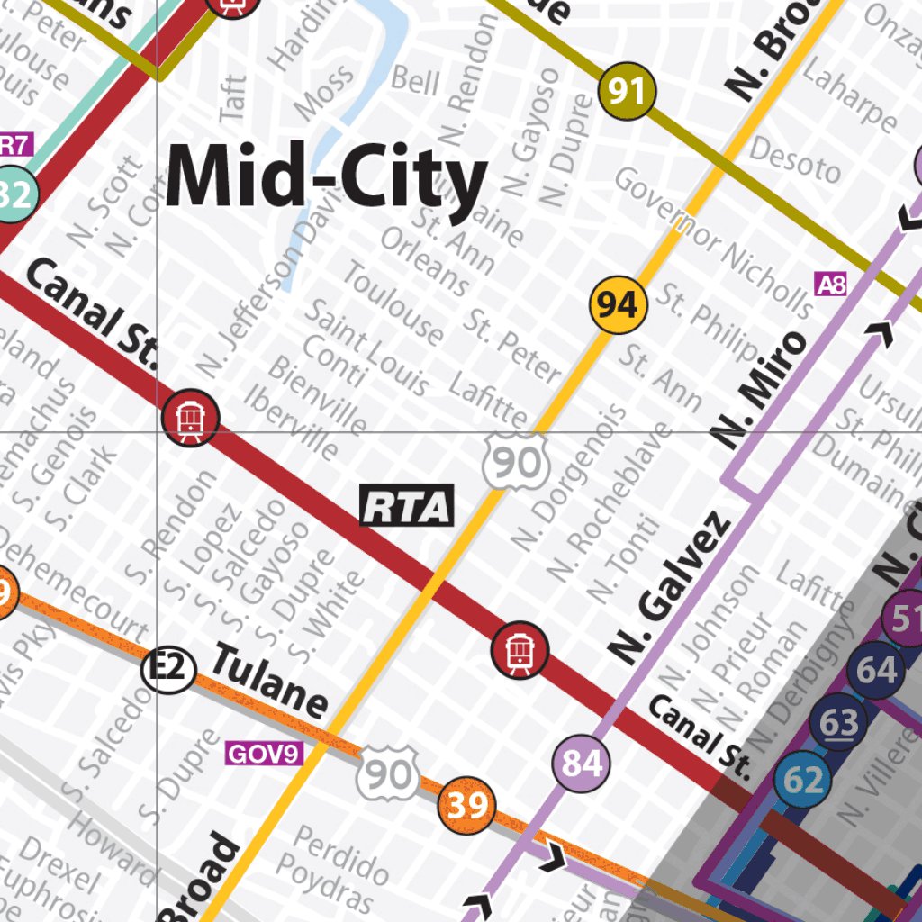 New Orleans Transit Map by Avenza Systems Inc.  Avenza Maps