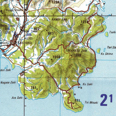 Avenza Systems Inc. NH-52-4 Kagoshima, Japan digital map