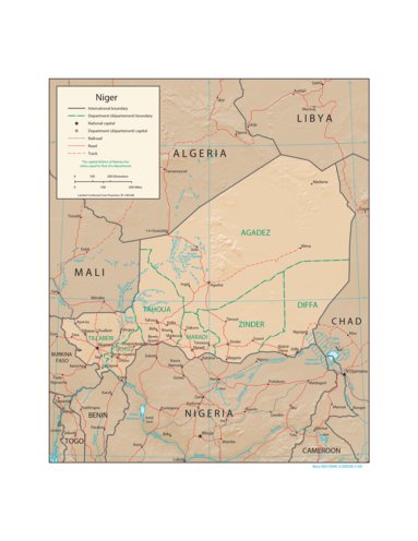 Avenza Systems Inc. Niger Physiography digital map