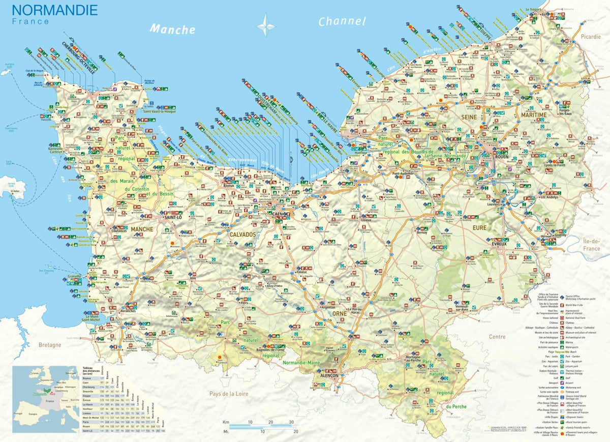 Normandy Tourist Map by Avenza Systems Inc. | Avenza Maps