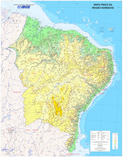 Avenza Systems Inc. Northeastern Brazil Physical Relief digital map