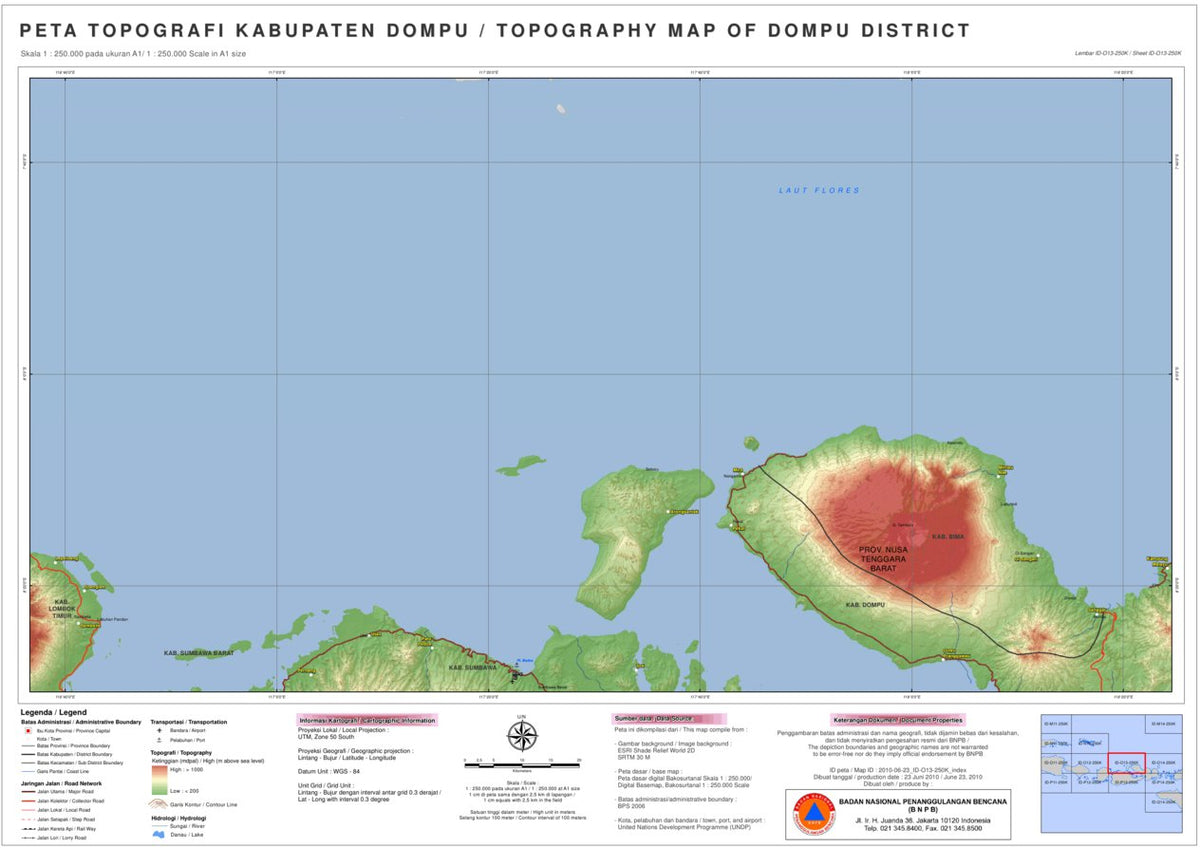 O13: Dompu District Map by Avenza Systems Inc. | Avenza Maps