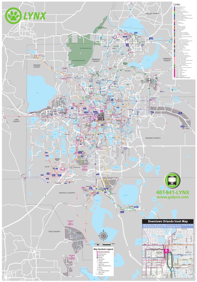 Orlando, FL Transit Map by Avenza Systems Inc. | Avenza Maps
