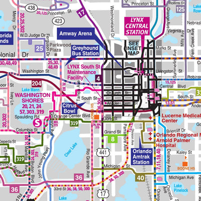 Linx Transit System Map Orlando, FL Transit Map by Avenza Systems Inc. | Avenza Maps