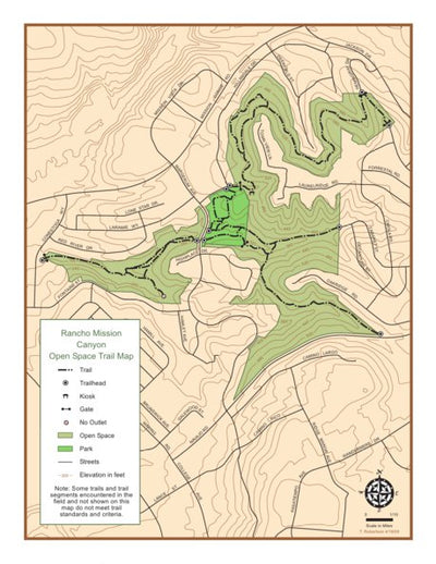 Avenza Systems Inc. Rancho Mission Open Space Trail Map digital map