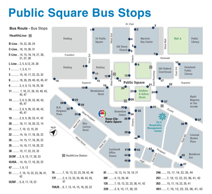 Cleveland Rta Interactive Map RTA Cleveland Public Square Transit Map by Avenza Systems Inc. | Avenza ...
