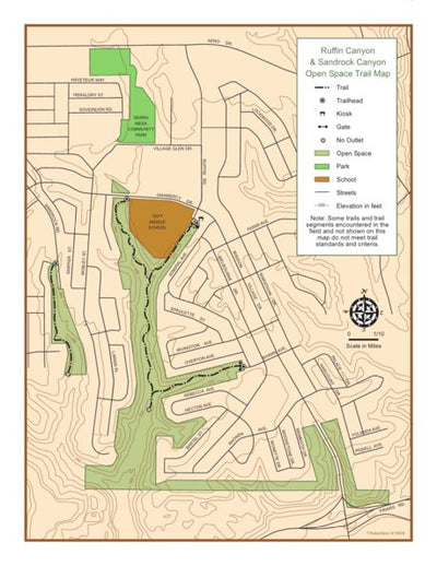 Avenza Systems Inc. Ruffin & Sandrock Canyon Open Space Trail Map digital map