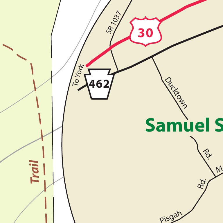 Aspc Lewis Map Samuel S. Lewis State Park Map by Avenza Systems Inc. | Avenza Maps