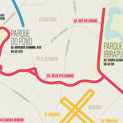 Avenza Systems Inc. São Paulo Bike Map digital map