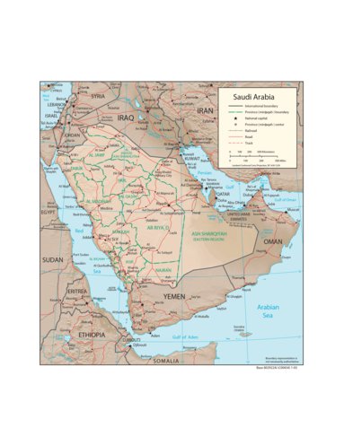 Avenza Systems Inc. Saudi Arabia Physiography digital map