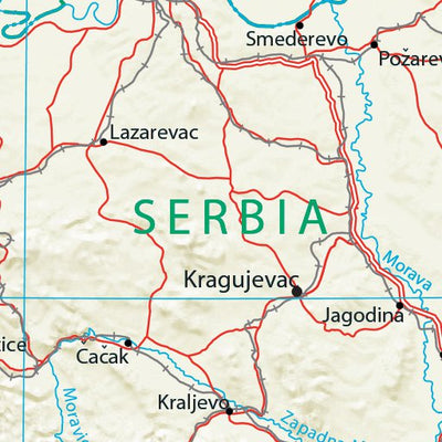 Avenza Systems Inc. Serbia-Montenegro Physiography digital map