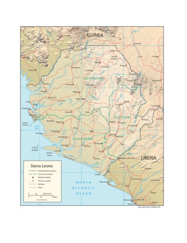 Avenza Systems Inc. Sierra Leone Physiography digital map