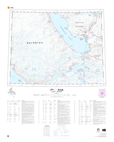 Avenza Systems Inc. Simik, NU - 47G digital map