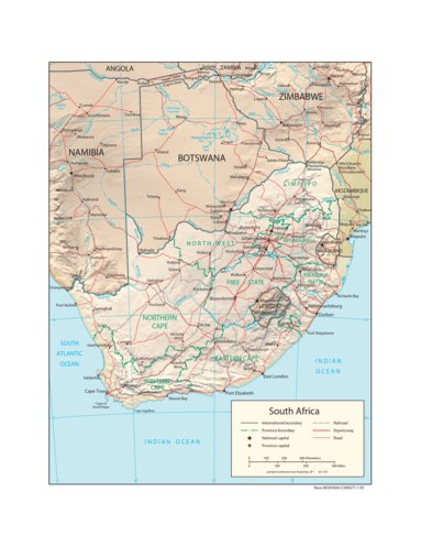 Avenza Systems Inc. South Africa Physiography digital map