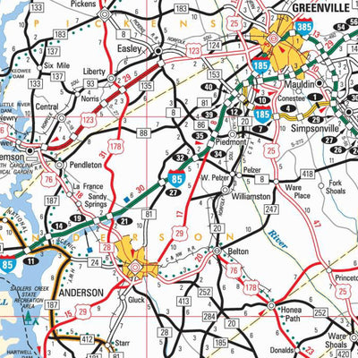 Avenza Systems Inc. South Carolina Highways digital map