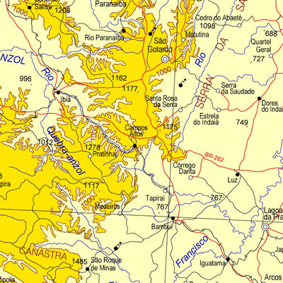 Avenza Systems Inc. Southeast Brazil Physical Relief digital map