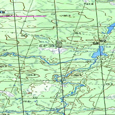 Avenza Systems Inc. Soviet Genshtab map - q38-121/122 - Russia digital map