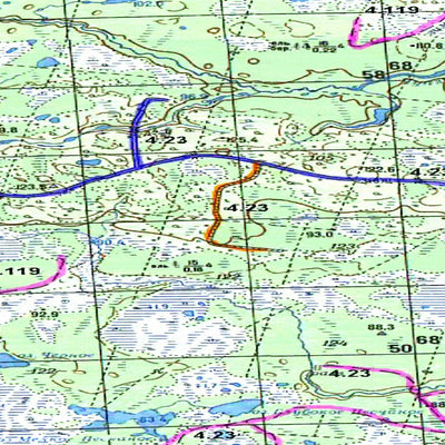 Avenza Systems Inc. Soviet Genshtab map - q38-121/122 - Russia digital map