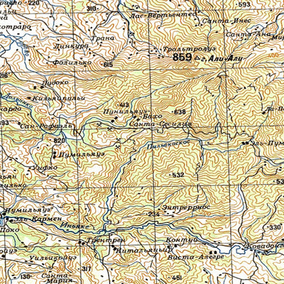 Avenza Systems Inc. Soviet Genshtab - xj18-36--(1985) - Chile digital map