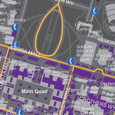 Avenza Systems Inc. Stanford University Night Map digital map