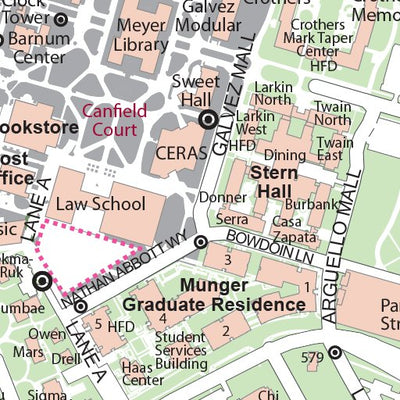 Avenza Systems Inc. Stanford University Tour Bus Parking Map digital map