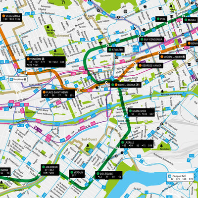 Avenza Systems Inc. STM transit map, Montreal, Quebec digital map