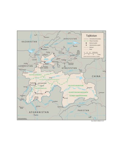Avenza Systems Inc. Tajikistan Transportation digital map