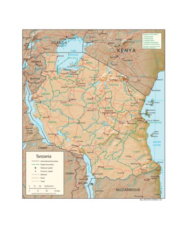 Avenza Systems Inc. Tanzania Physiography digital map
