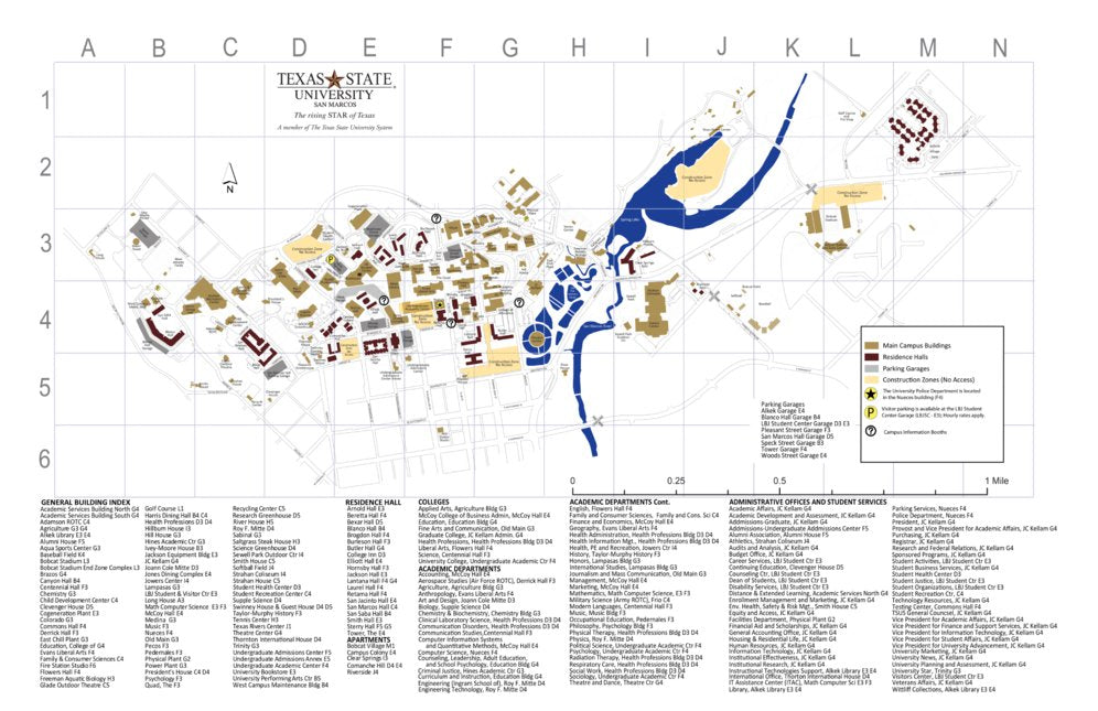 Texas State University Campus Map by Avenza Systems Inc. | Avenza Maps