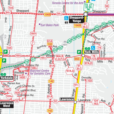 TTC: Toronto Transit Routes Map by Avenza Systems Inc. | Avenza Maps