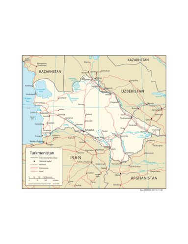 Avenza Systems Inc. Turkmenistan Transportation digital map