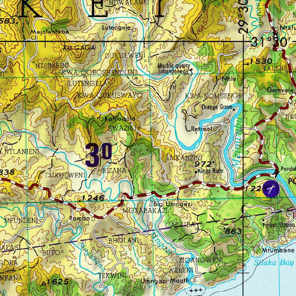 Yunta Map Umtata, Republic of South Africa - sh-35-16 Map by Avenza Systems Inc ...