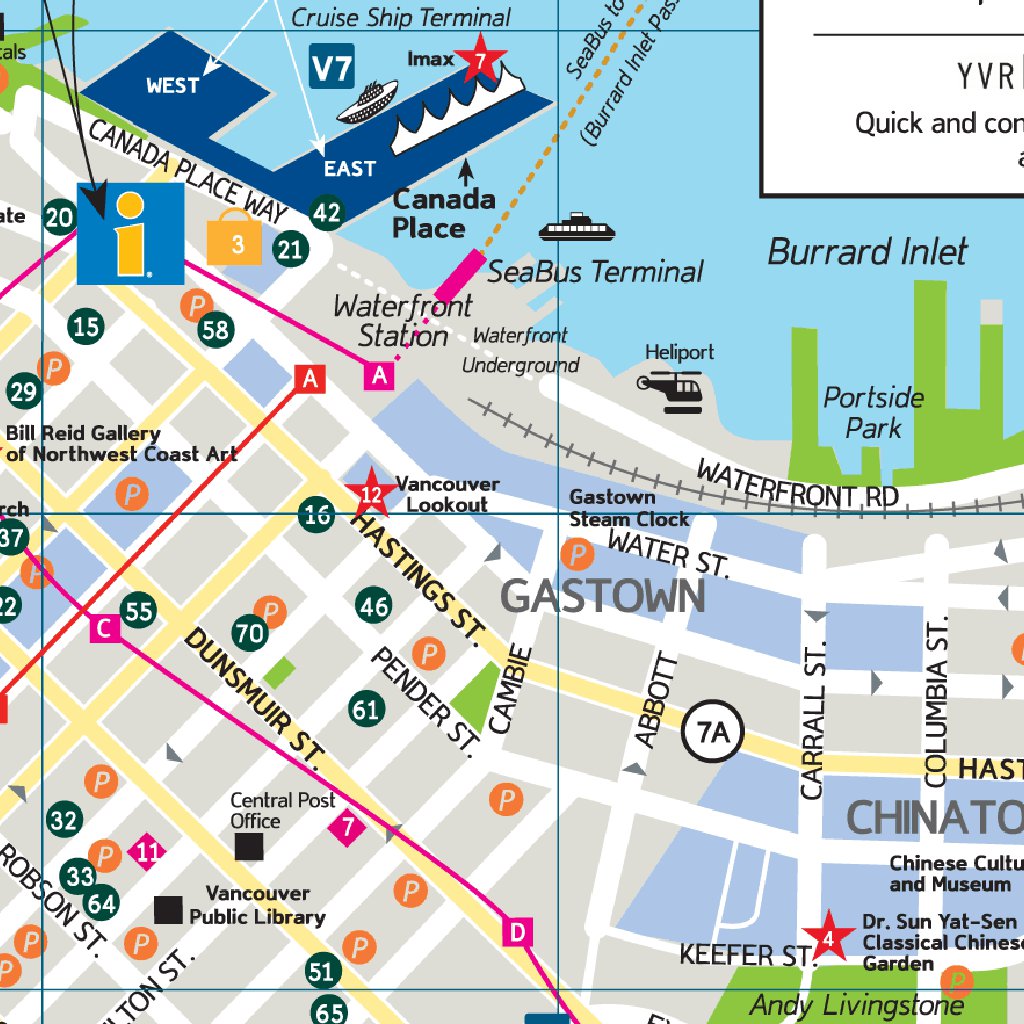 Vancouver, BC Downtown Map by Avenza Systems Inc. | Avenza Maps