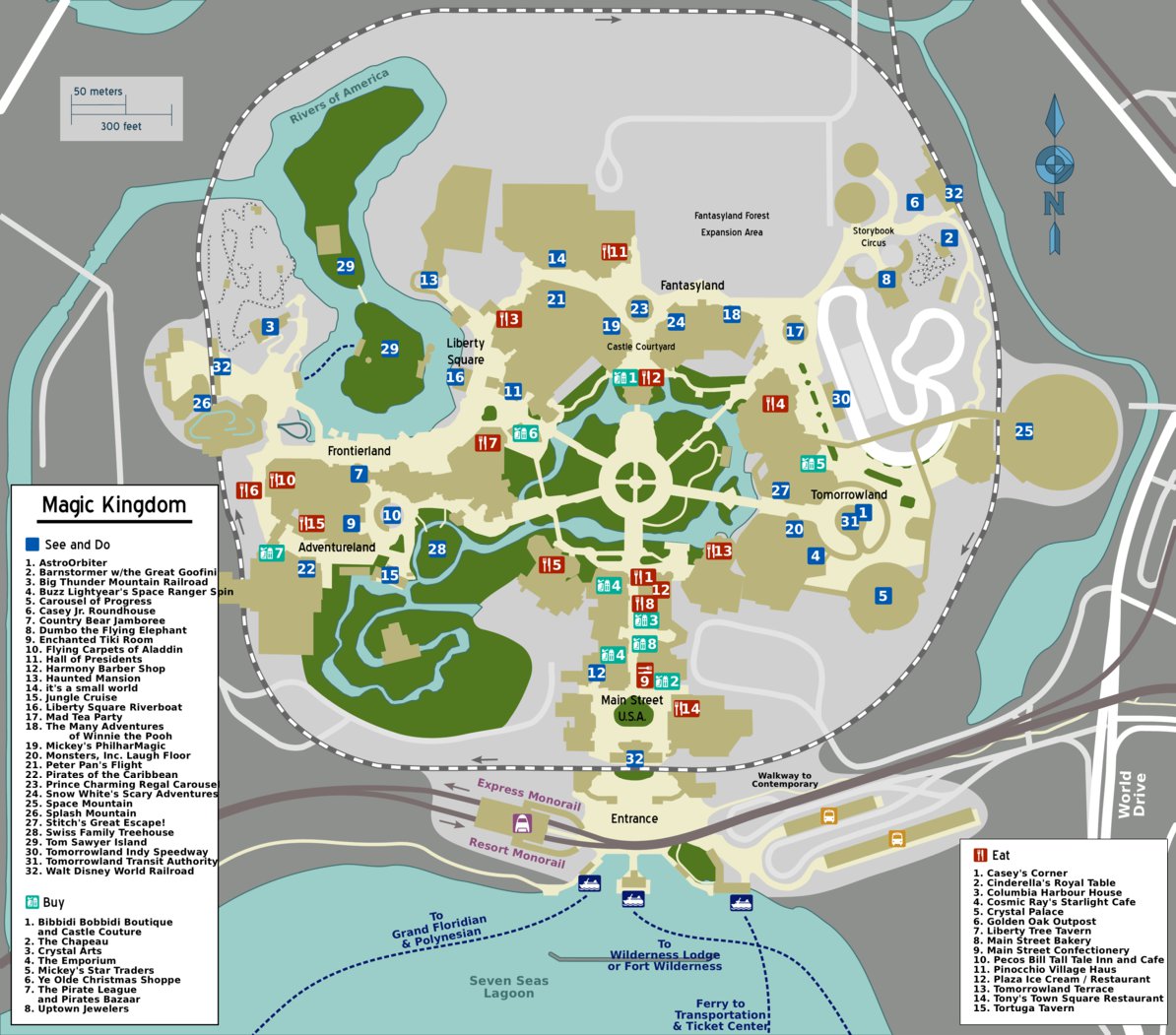 Disneys Magic Kingdom Map
