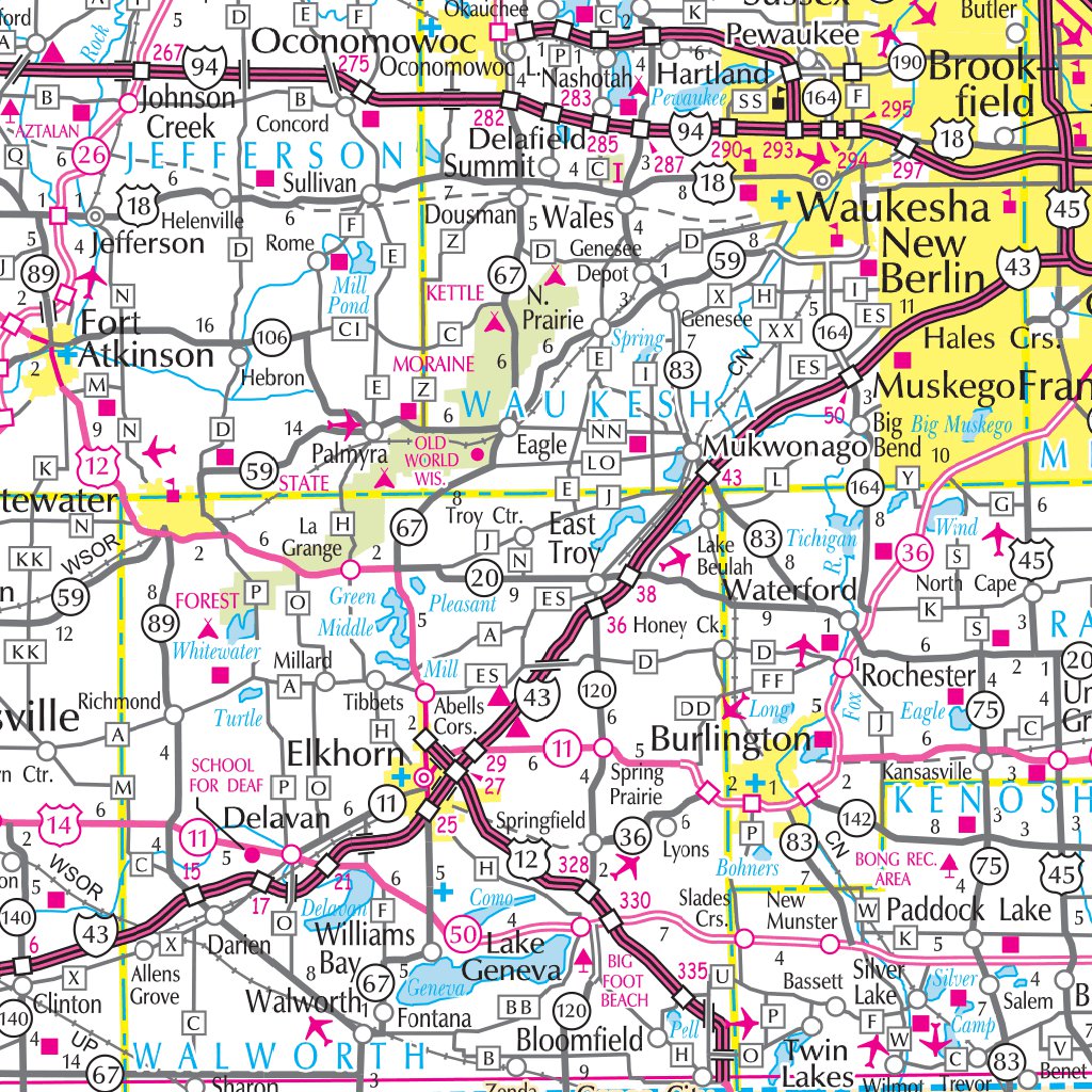 Wisconsin Highways Map by Avenza Systems Inc. | Avenza Maps