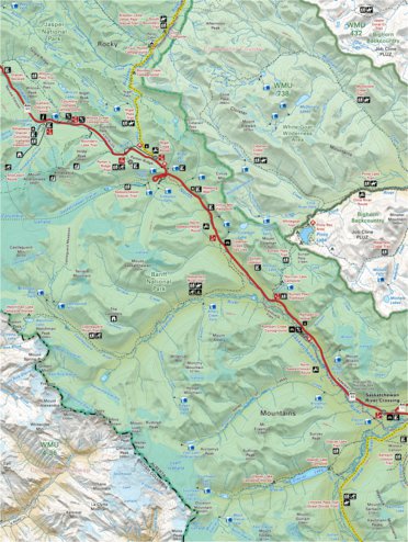 Backroad Mapbooks CRCR18 Saskatchewan River Crossing - Canadian Rockies Topo bundle exclusive
